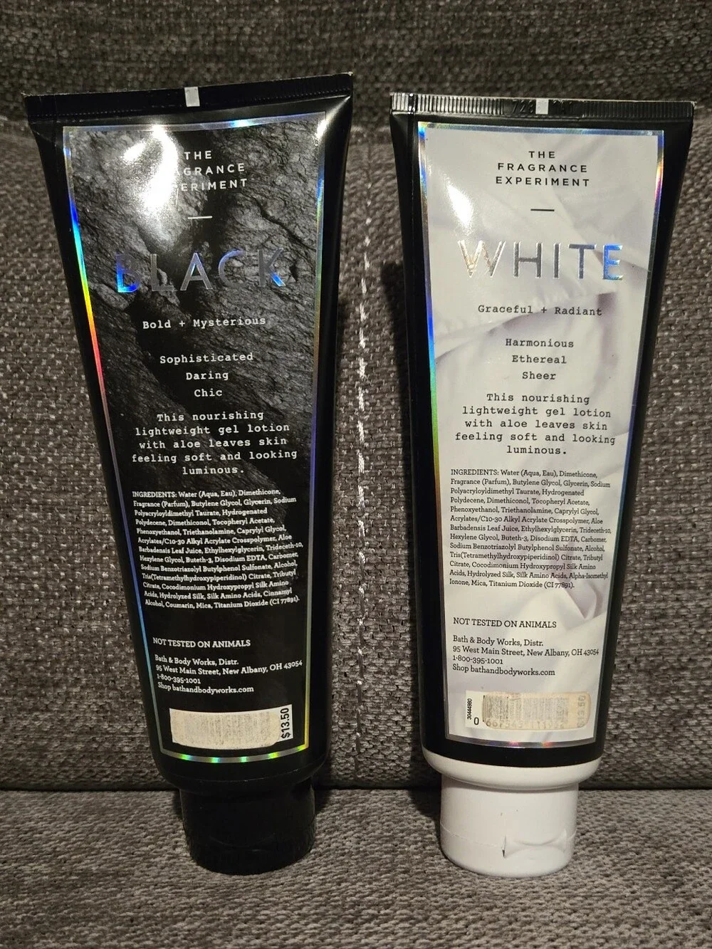 Bath & Body Works Black And White Cosmic Cream Bundle